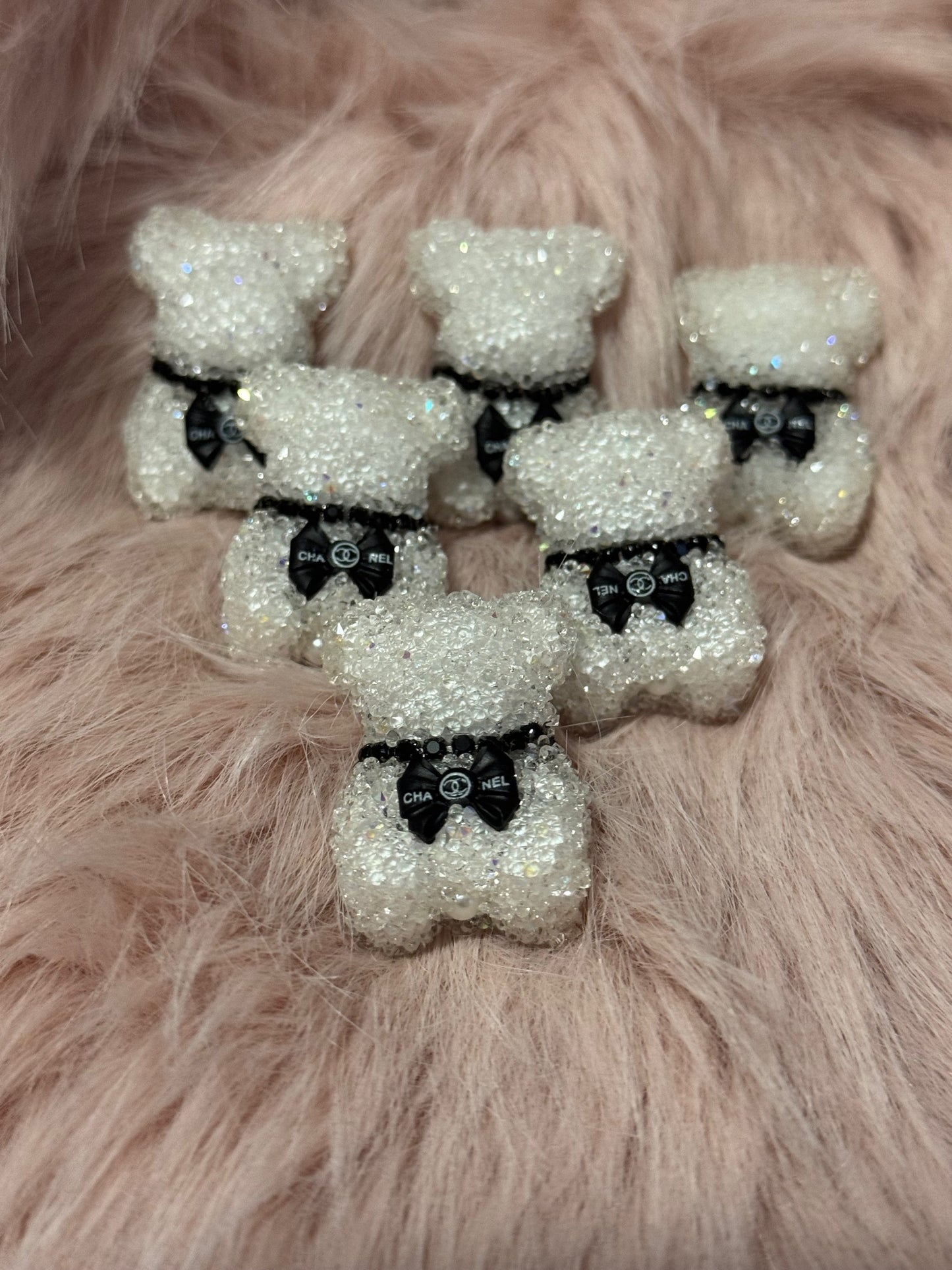 Chanel CC Acrylic Rhinestone Bears