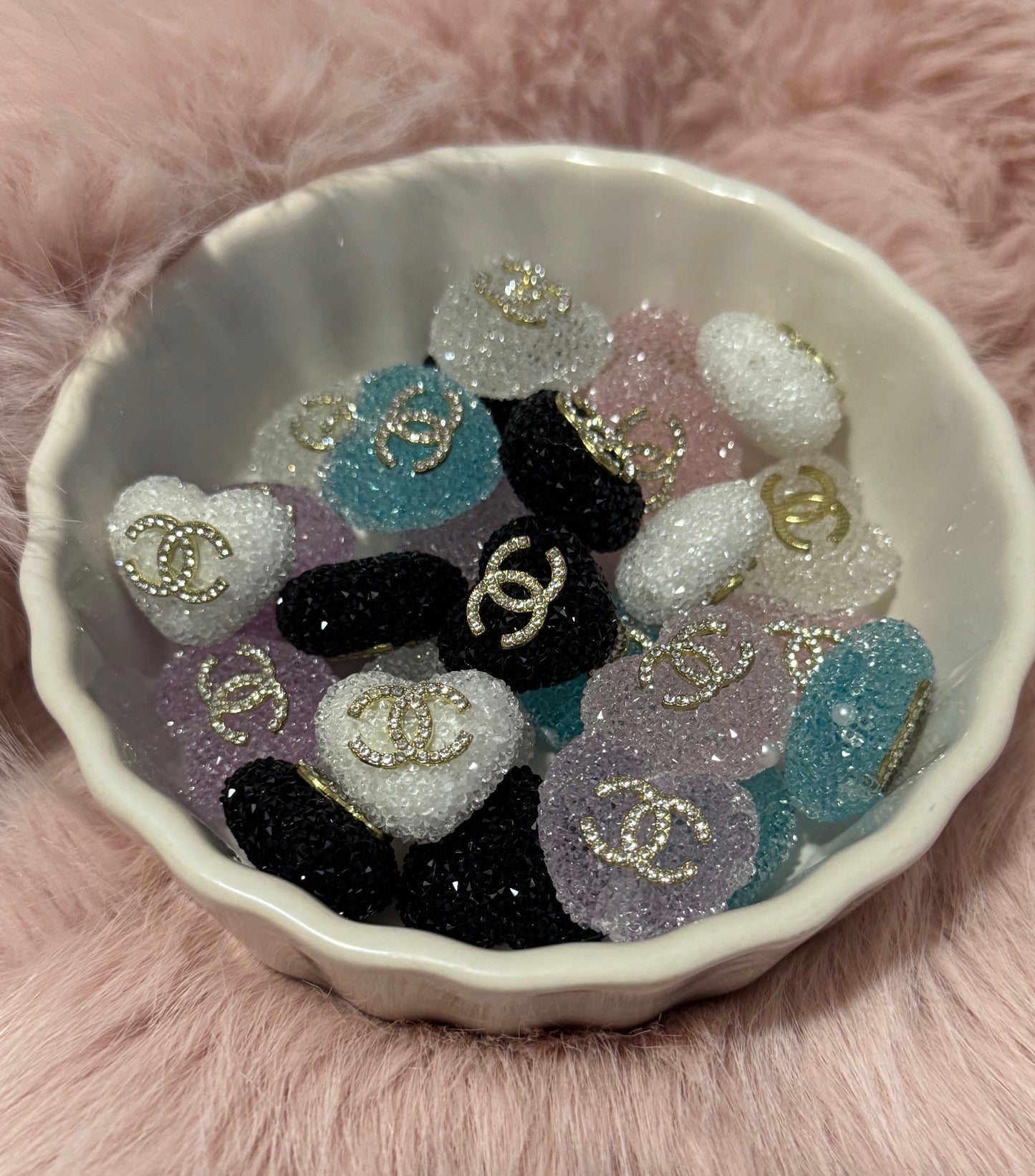 Chanel Rhinestone Hearts