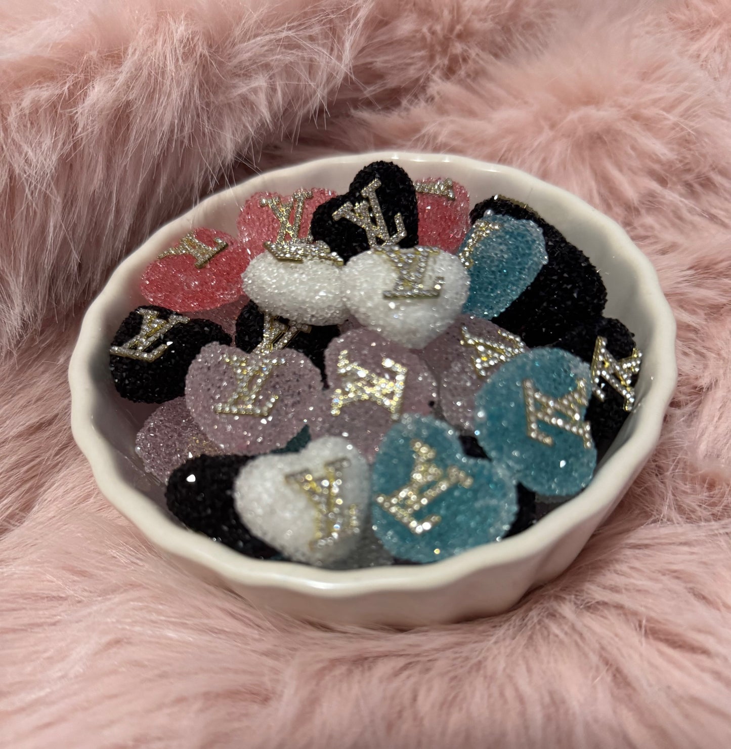 LV Rhinestone Hearts